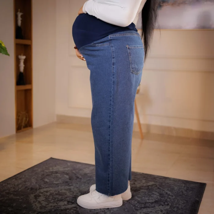 ⁦Maternity Wide-Leg Jeans⁩ - الصورة ⁦2⁩