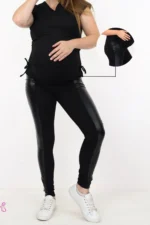 Maternity Leggings- leather touch
