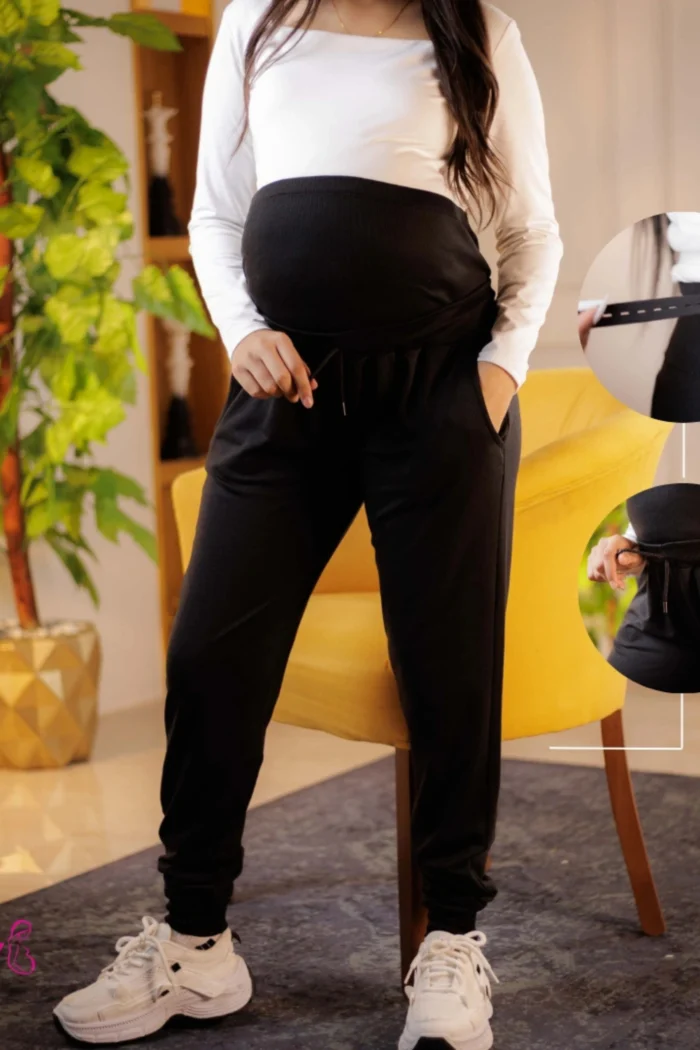 ⁦Maternity Sweatpants Fleece-Lined⁩ - الصورة ⁦1⁩