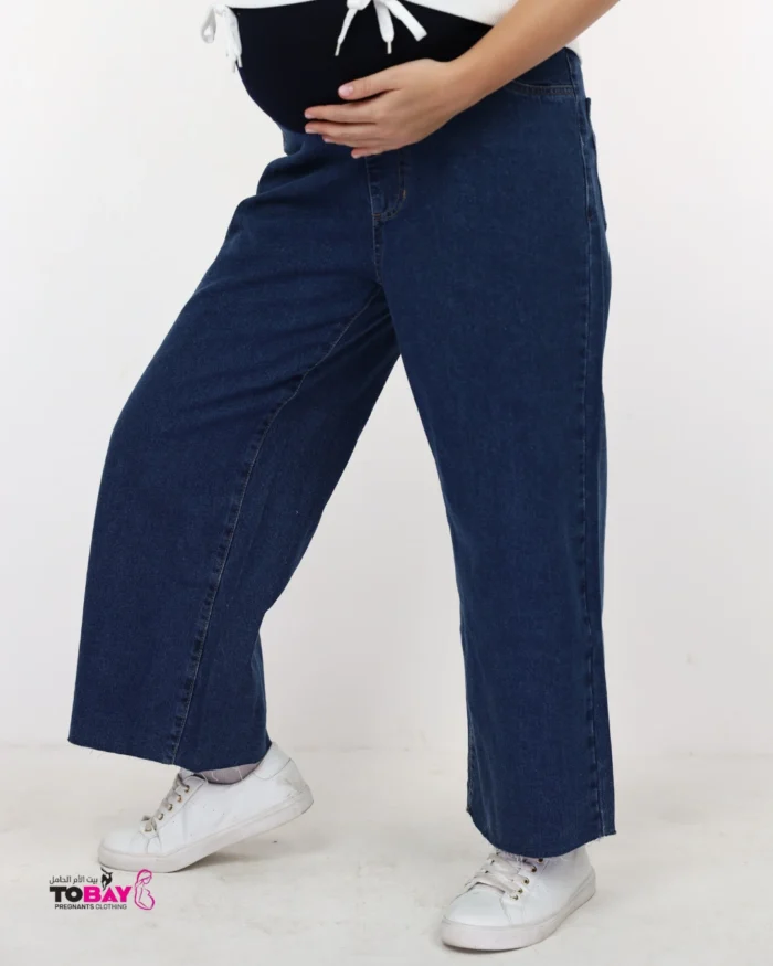 ⁦Maternity Wide-Leg Jeans⁩ - الصورة ⁦2⁩