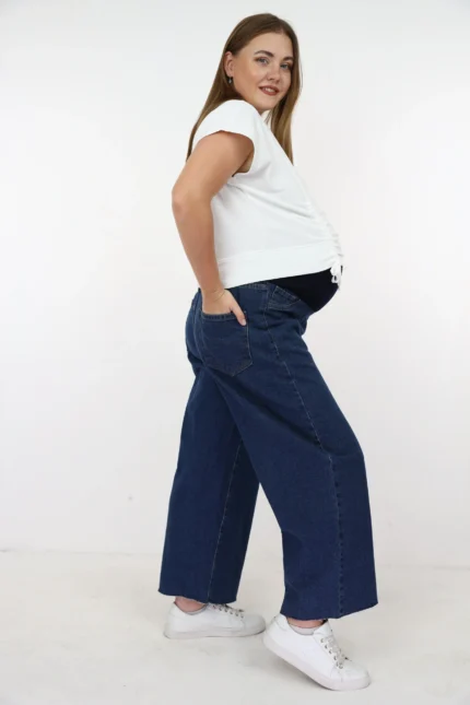 maternity wide-leg jeans