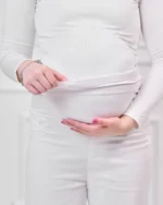 maternity wide-leg jeans white